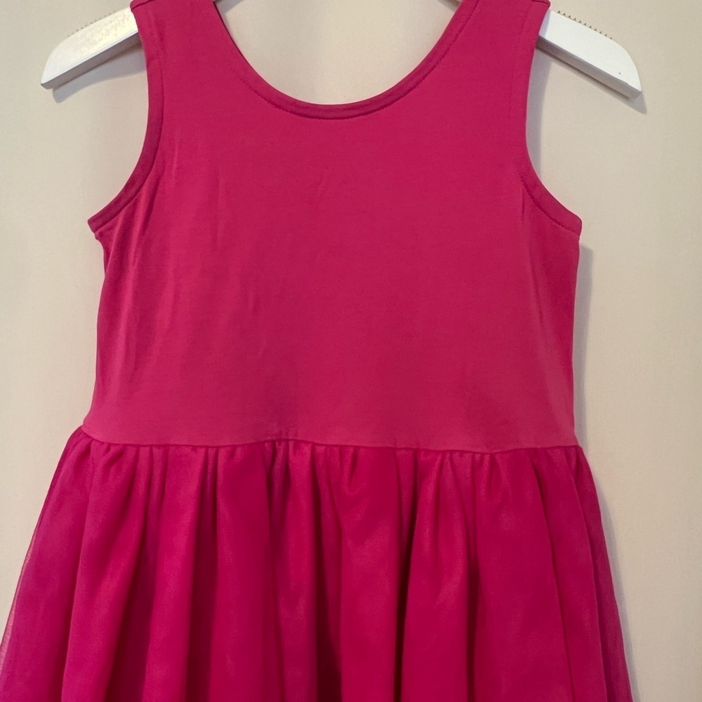 BOGO FREE Hanna Andersson pink tulle dress size 130cm US 8 - Picture 2 of 7